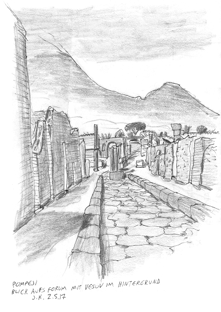 Pompei, Forum and Vesuvius