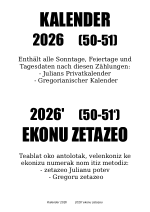  Privatkalender (2026 = 50/51)  